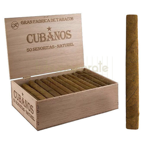 Tigari de foi Cubanos Senoritas Naturel 241g (50) Cutie din lemn cu 50 de tigari de foi Cubanos Senoritas Naturel de 241g