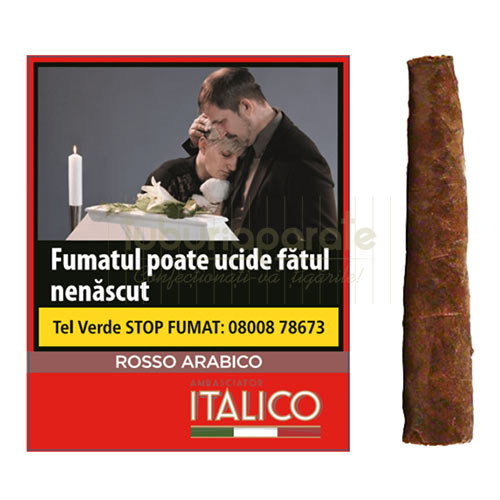 Tigari de foi Ambasciator Italico Rosso Arabico 29g (cafea) 5 Pachet cu 5 tigari de foi cu aroma de cafea Ambasciator Italico Rosso Arabico