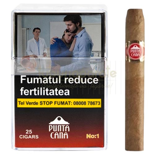 Tigari de foi Punta Cana No.1 265g (25) Pachet cu 25 de tigari de foi corona size Punta Cana No. 1 265g