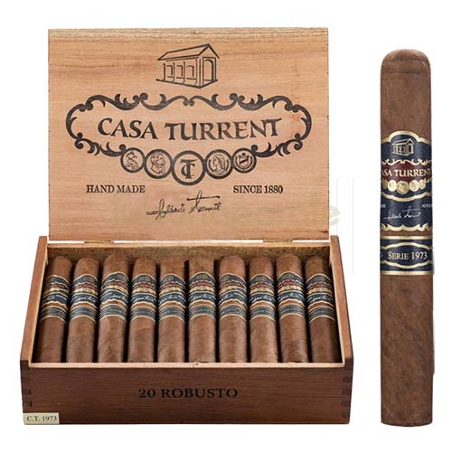 Trabucuri Casa Turrent 1973 Robusto Natural Round (20) Cutie din lemn cu 20 de trabucuri premium de vanzare Casa Turrent 1973 Robusto Natural Round