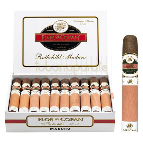Trabucuri Flor de Copan Maduro Rothschild (20) Cutie cu 20 de trabucuri aromate de vanzare Flor de Copan Maduro Rothschild