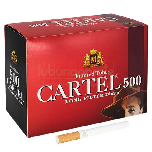 Tuburi Tigari Cartel 500 Filter Plus (20 mm) Cutie cu 500 tuburi tigari Cartel Filter Plus cu filtru de 20 mm