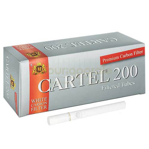 Tuburi Tigari Cartel Multifilter 200 Tuburi tigari pentru injectat tutun Cartel Multifiltru cu carbon activ in cutie de 200 bucati