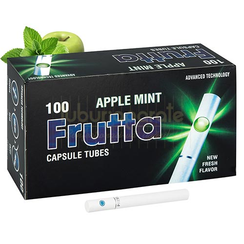 Tuburi Tigari Frutta Click Apple Mint (20 mm) 100 Cutie cu 100 tuburi tigari cu click Frutta Apple Mint cu filtru de 20 mm