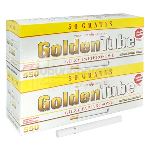 Tuburi Tigari Golden Tube White Extra (20 mm) 1100 Cutie cu 1100 tuburi pentru injectat tigari Golden Tube White Extra cu filtru de 20 mm