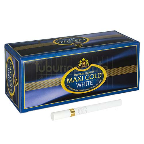 Tuburi Tigari Maxi Gold White 200 Tuburi Tigari Maxi Gold White 200