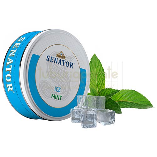 Pouch nicotina Senator Ice Mint (8 mg/pouch) Recipient cu 20 de pouch-uri cu nicotina 8 mg/pouch tarie cu aroma de menta si gheata Senator Ice Mint