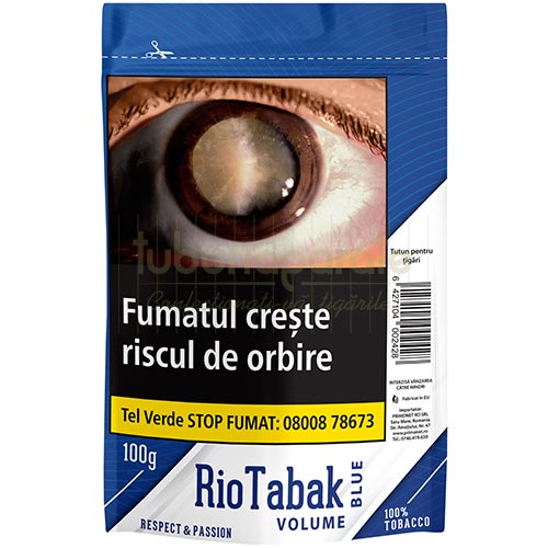 Tutun RioTabak Blue Volume (100g) Plic cu 100 grame de tutun pentru injectat (umplut) tuburi de tigari RioTabak Blue Volume