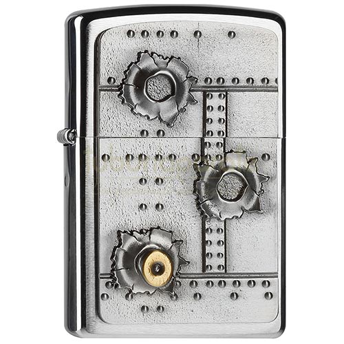 145640 Bricheta Zippo Bullet Holes Bricheta de colectie Zippo ieftina de vanzare editie Bullet Holes