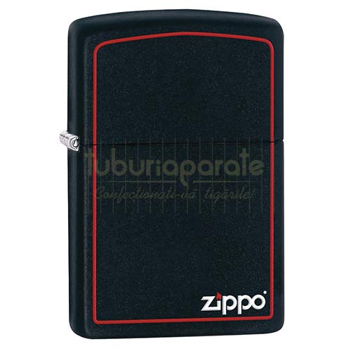152159 Bricheta Zippo Black Matte Bricheta metalica de culoare neagra reincarcabila cu benzina marca Zippo editie Black Matte