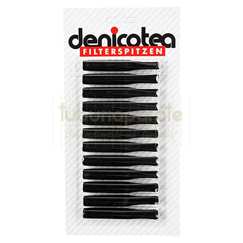 Porttigaret Denicotea Black Porttigaret Denicotea Black pentru tigari de dimensiune standard cu filtru inclus si mustiuc din plastic