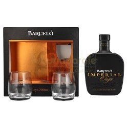 Barcelo - Set Rom Ron Barcelo Imperial Onyx 0.7L (2 pahare)