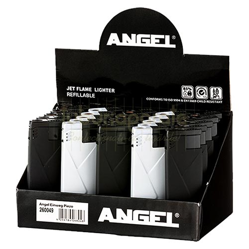Bricheta Angel 57 Turbo Black & White Bricheta cu gaz si flacara antivant marca Angel 57 Black & White