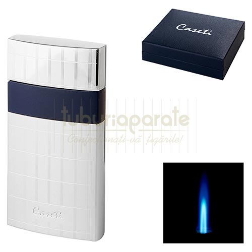 Bricheta Caseti Nice Jet Chrome Bricheta cu flacara antivant Caseti Nice Chrome cu banda bluemarin eleganta