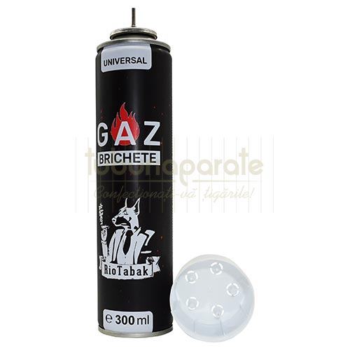 Gaz incarcat brichete RioTabak (300 ml) Tub cu 300 ml de gaz universal pentru incarcat orice tip de bricheta RioTabak