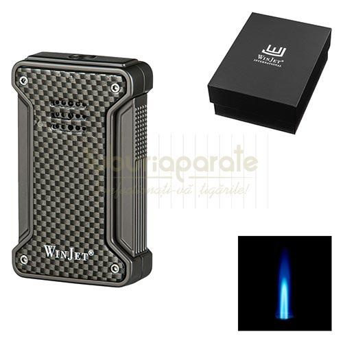 310068 Bricheta Trabuc WinJet Carbon Black Bricheta premium trabucuri cu flacara antivant WinJet Carbon Black