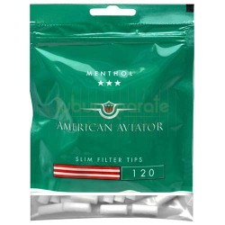 Filtre Tigari American Aviator Mentol Slim 6/15 mm (120) American Aviator - Filtre Tigari American Aviator Mentol Slim 6/15 mm (120)