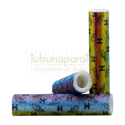 Filtre Tigari Hybrid Supreme Rainbow 6,4/30 mm (55) Pachet cu 55 de filtre din celuloza cu carbon activ din nuca de cocos Hybrid Supreme Rainbow 6,4/30 mm