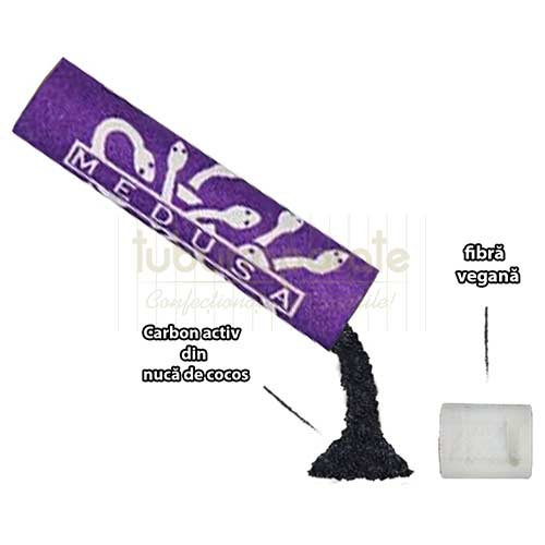 Filtre Tigari Medusa Violet Slim Carbon 6/25 (50) Plic cu 50 de filtre tigari cu carbon activ din nuca de cocos Medusa Violet Slim Carbon 6/25