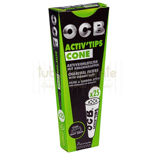 Filtre Conuri OCB Activ Tips 6/8 mm (25) Filtre in forma de conuri confectionate din ceramica OCB activ tips 6/8 (25)