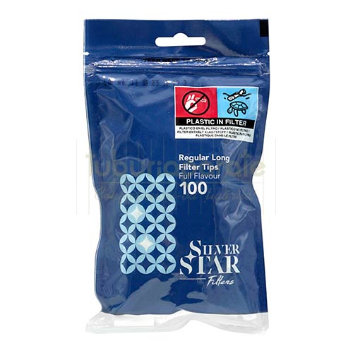 Filtre Tigari Silver Star Regular Long 8/22 mm (100) Pachet cu 100 filtre pentru tigari Silver Star Regular Long 8/22 mm