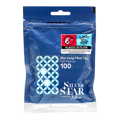 Filtre Tigari Silver Star Slim Long 6/22 mm (100) Pachet de filtre pentru tigari Silver Star Slim Long 6/22 mm cu 100 bucati