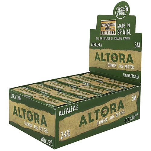 Foite Altora Alfalfa Slim Rola (5m) Pachet cu 5m de foite organice pentru rulat tigari Altora Alfalfa Slim Rola