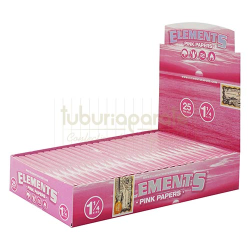 Foite Rulat Tutun Elements Pink 1 1/4 (50) Pachet cu 50 foite roz pentru rulat tigari Elements Pink 1 1/4 (50)