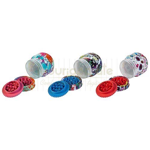 Borcan depozitare RIO 3 (grinder inclus in capac) Borcan confectionat din sticla cu grinder inclus in capac RIO 3