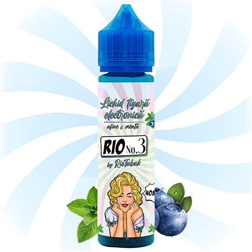 Lichid RIO Girls No. 3 40 ml Afine si Menta Lichid fara nicotina 40 ml pentru tigara electronica cu aroma de afine si menta RIO Girls No. 3