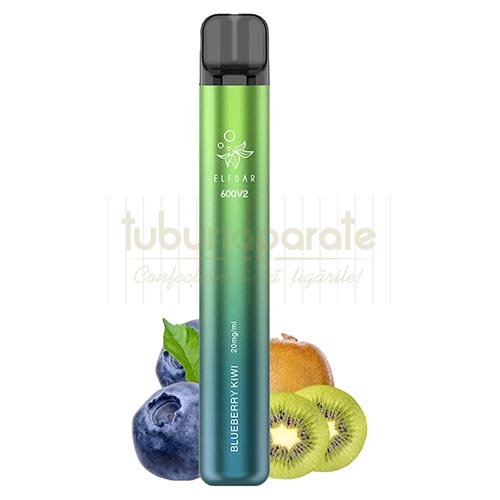 Elf Bar 600V2 Tigara Electronica Blueberry Kiwi (2%) Mini narghilea de unica folosinta Elf Bar 600V2 cu aroma de afine si kiwi