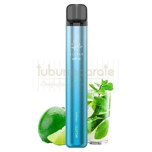 Elf Bar 600V2 Tigara Electronica Mojito (2%) Mini narghilea de unica folosinta Elf Bar 600V2 cu aroma de cocktail Mojito cu menta si lime