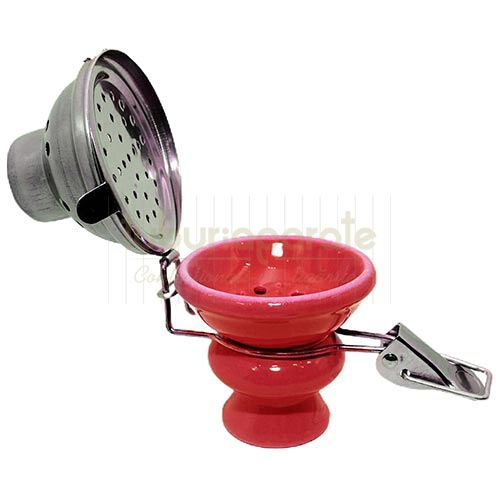 Creuzet narghilea cu capac antivant Multicolor Creuzet din ceramica prevazut cu capac antivant multicolor