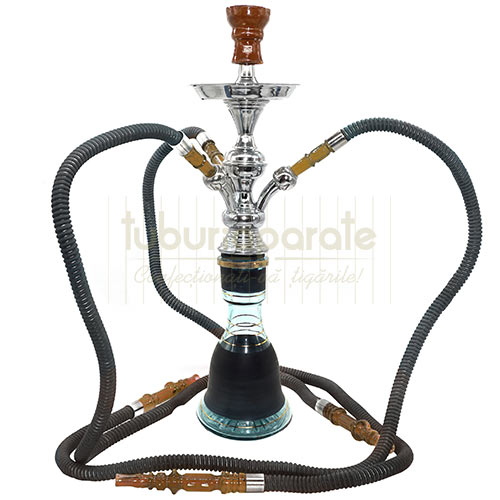Narghilea Egipteana T25 Black 55 CM Narghilea de vanzare cu trei furtunuri inaltime 55 cm T25 Black