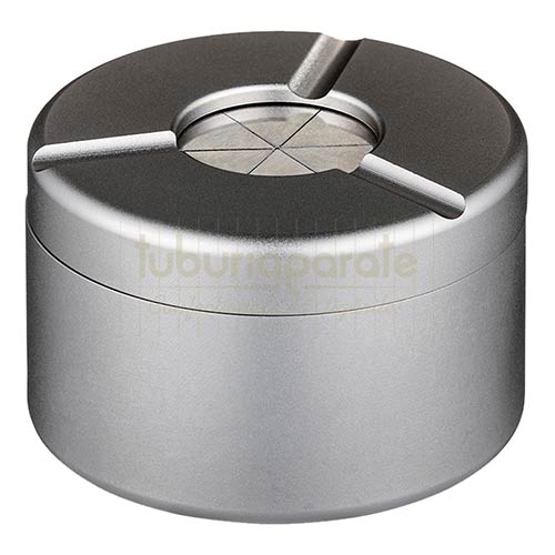 Scrumiera Angel 31 Scrumiera din metal de culoare argintie cu capac Angel 31