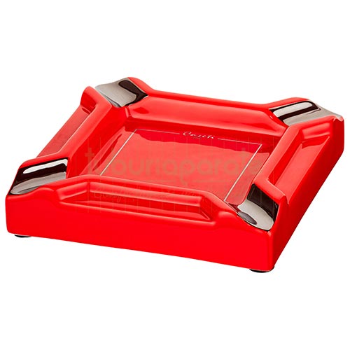 424322 Scrumiera trabuc Caseti Scrumiera de culoare rosie speciala pentru trabucuri marca Caseti