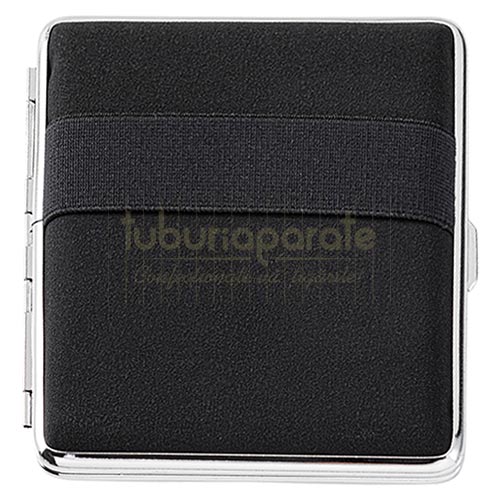 Tabachera Angel 18 Black Tabachera pentru tigari cu exterior piele ecologica Angel 18 Black
