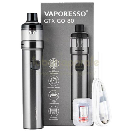 Tigara electronica Vaporesso GTX GO 80 Grey Kit tigara electronica cu incarcare type C Vaporesso GTX GO 80 Grey