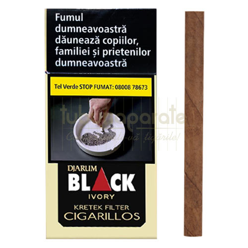 Tigari de foi DJARUM Ivory Filter 17g (vanilie) 10 Pachet cu 10 tigari de foi cu filtru si aroma de vanilie DJARUM Garnet Filter 10