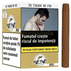 Tigari de foi Piff Puff Gold 240g (vanilie) 25 Piff Puff - Tigari de foi Piff Puff Gold 240g (vanilie) 25