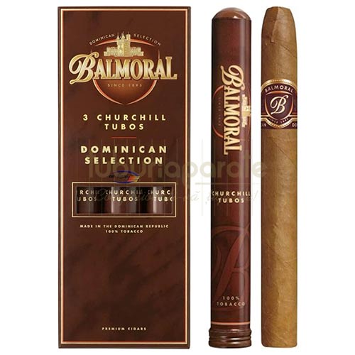 Trabucuri Balmoral BDS Churchill Tubos (3) Pachet cu 3 trabucuri de vanzare marca Balmoral tip BDS Churchill Tubos