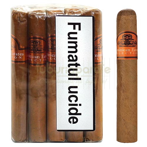 Trabucuri Dominican Estates Bundle Corona (25) Pachet cu 25 de trabucuri de calitate marca Dominican Estates Bundle Robusto