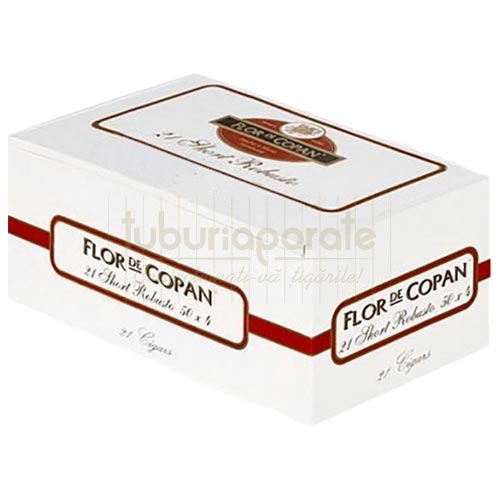 Trabucuri Flor de Copan Classic Belicoso (20) Cutie din lemn cu 21 de trabucuri ambalate in tub de pastrare Flor de Copan Maya Short Robusto Tubos