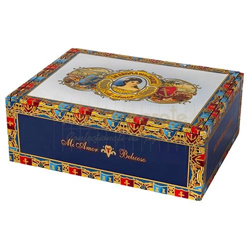 Trabucuri La Aroma Del Caribe Mi Amor Belicoso (25) Cutie din lemn cu 25 de trabucuri La Aroma Del Caribe Mi Amor Belicoso confectionate manual