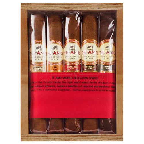Trabucuri Te Amo 5 Robusto Mix Cutie cu 5 trabucuri Te Amo Robusto Mix de tarie medie spre tare