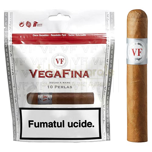 Trabucuri Vega Fina Perlas 10 Ecobag Pachet cu 10 trabucuri confectionate manual Vega Fina Perlas Ecobag