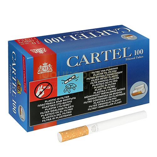 Tuburi Tigari Cartel Carbon Filter (20 mm) 100 Cutie cu 100 tuburi pentru injectat tigari Cartel Carbon Filter de 20 mm