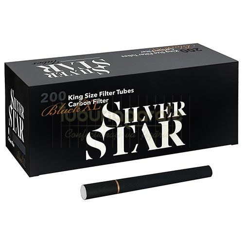 Tuburi Tigari Silver Star Black XL Black Carbon-Activ (24 mm) 200 Cutie cu 200 tuburi tigari Silver Star Black XL Black Carbon Activ cu filtru de 24 mm