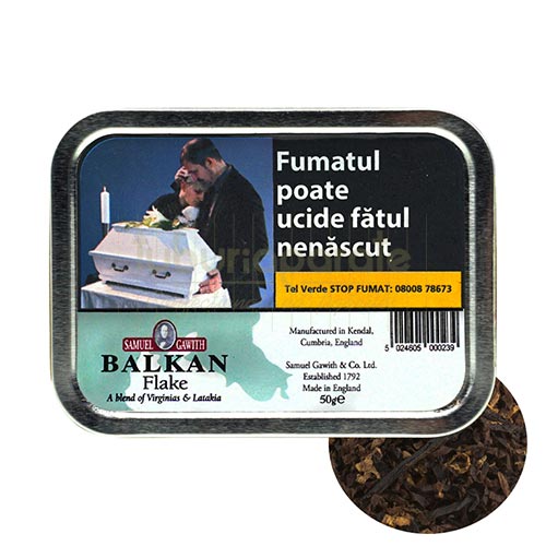 Tutun pentru Pipa Samuel Gawith Balkan Flake 50g Conserva cu 50g de tutun pentru pipa Samuel Gawith Balkan Flake