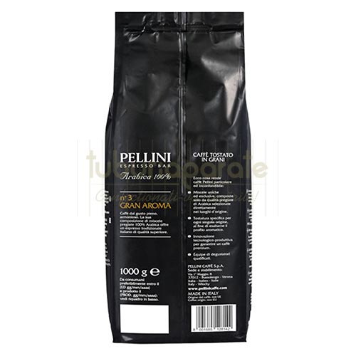 Cafea boabe Pellini Gran Aroma No. 3 (1 kg) Cafea boabe Pellini Gran Aroma No. 3 in pachet de 1 kg 100% Arabica